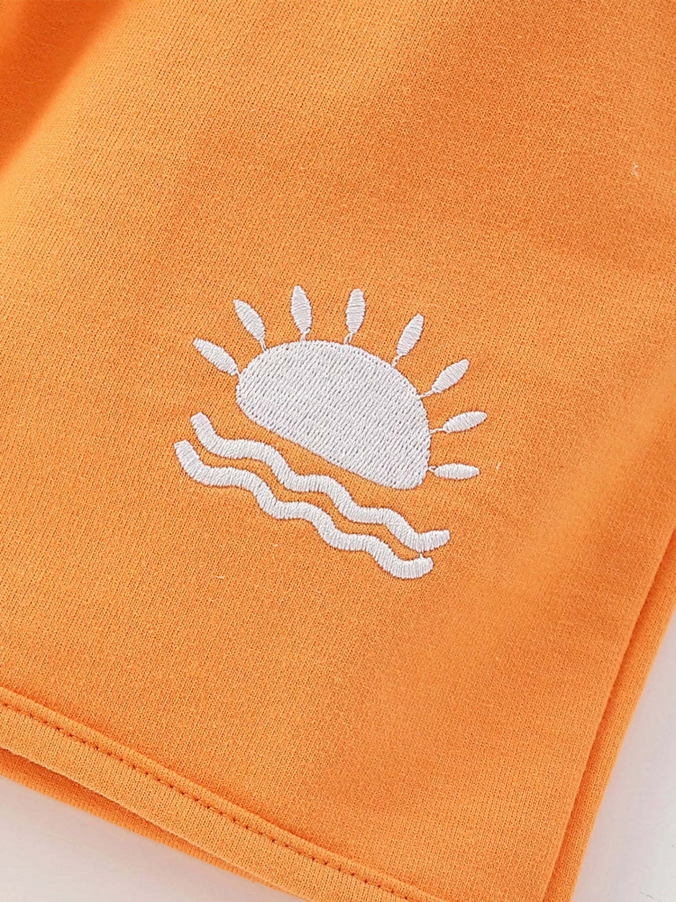 Children's Sun Print Hoodie & Shorts Set
