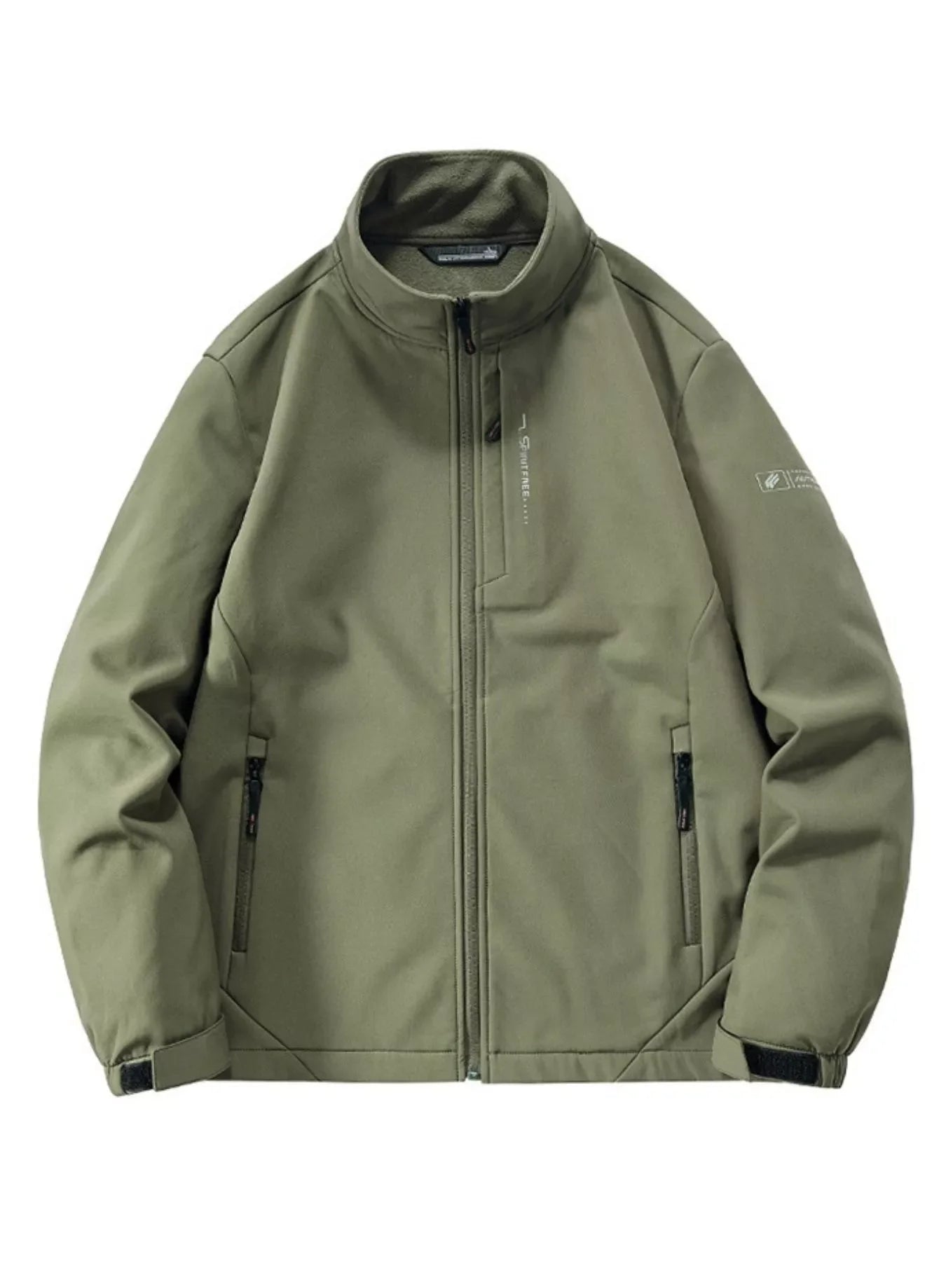Men's Plus Size Outdoor Windproof Zip Up Jacket