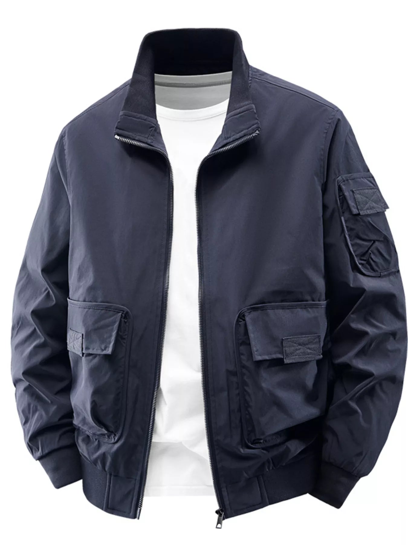 Men's Plus Size Casual Lightweight Bomber Jacket