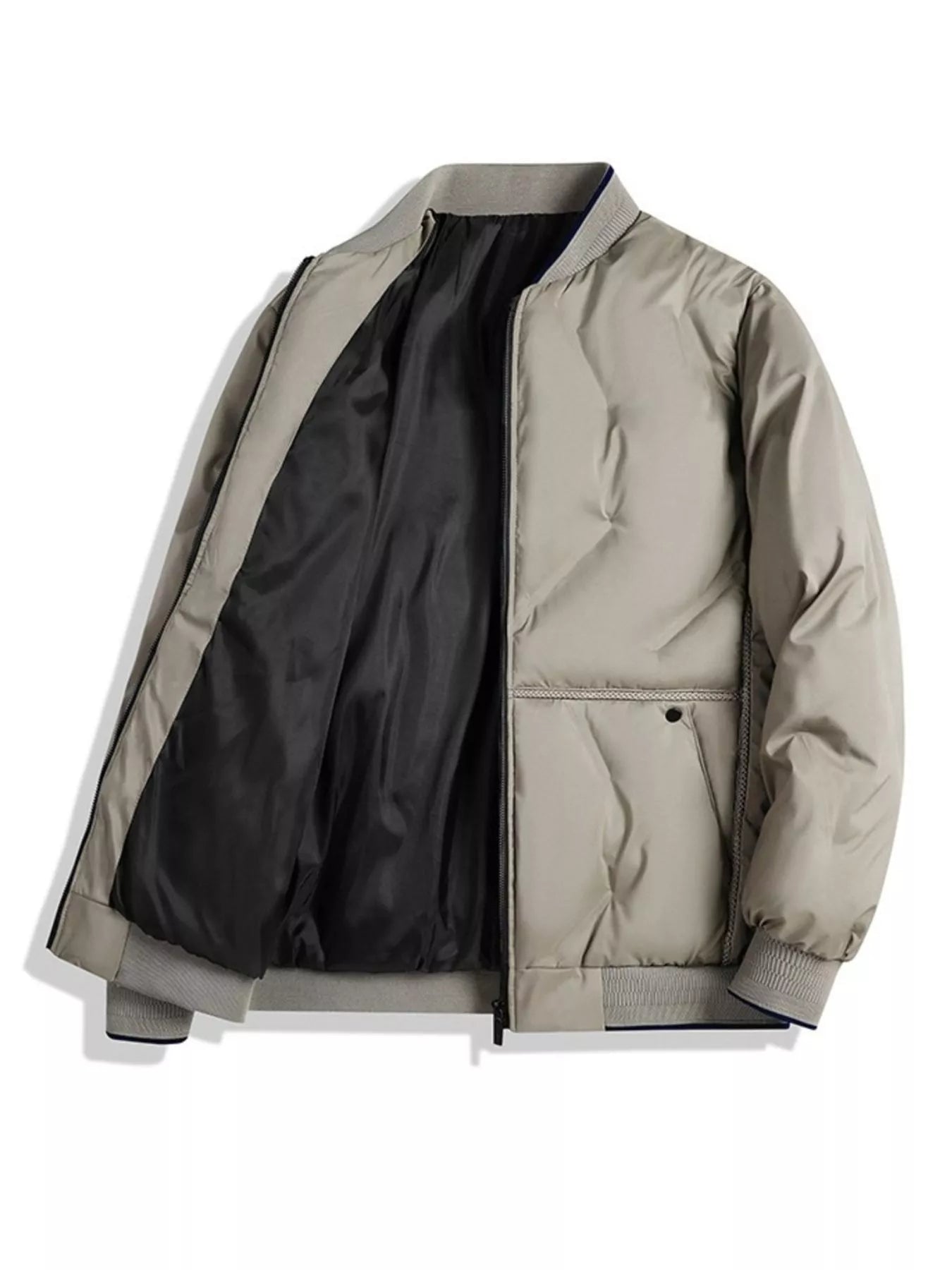 Men's Plus Size Zip Up Long Sleeve Jacket
