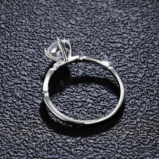 1 Carat Moissanite Minimalist Ring
