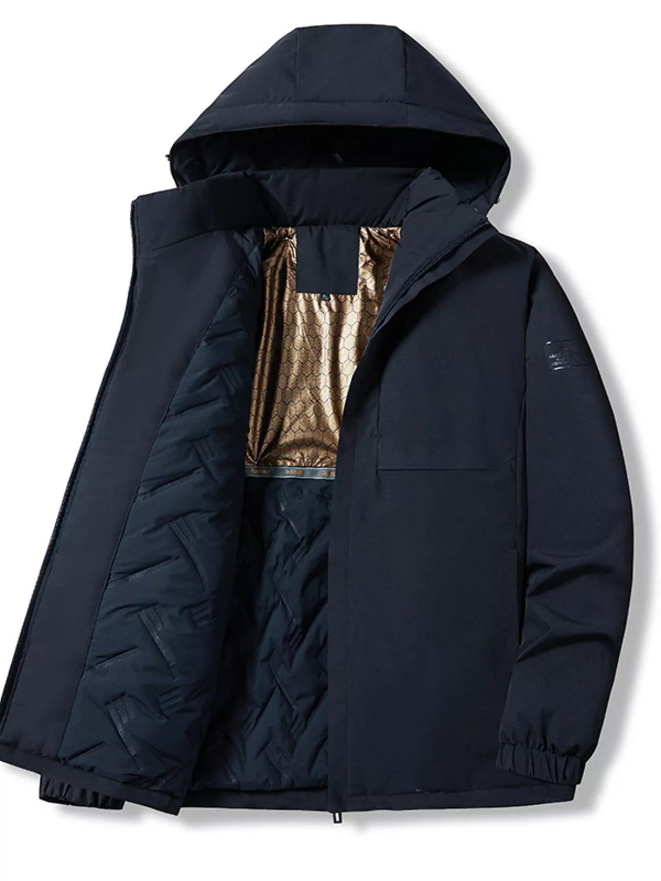 Men's Plus Size Hooded Zip Up Outdoor Jacket