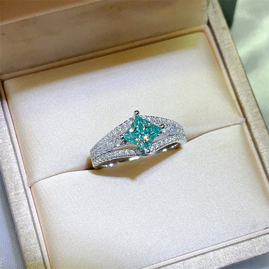 1 Carat Moissanite 925 Sterling Silver Ring
