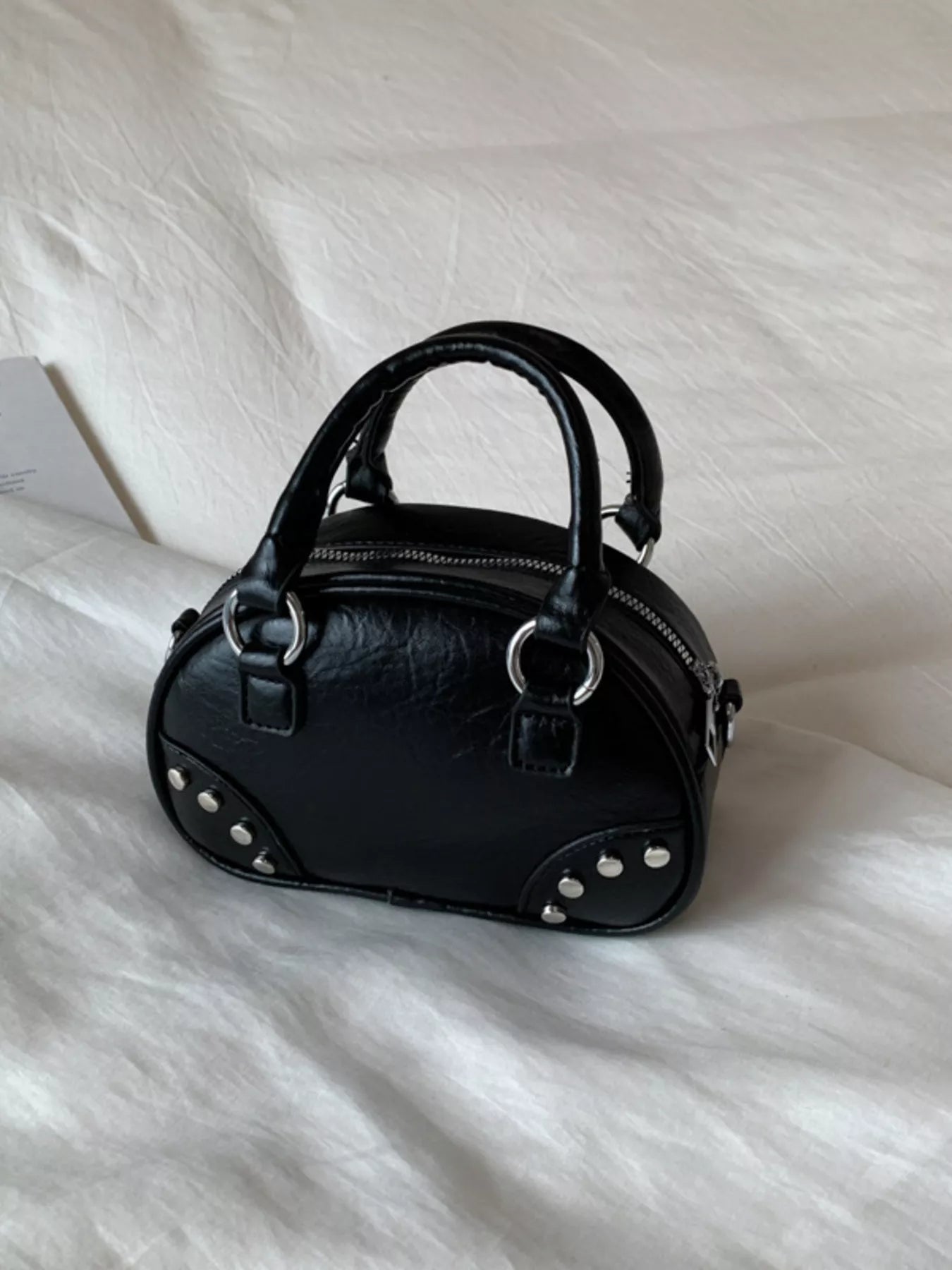 Retro Rivet Decor Crossbody Bag