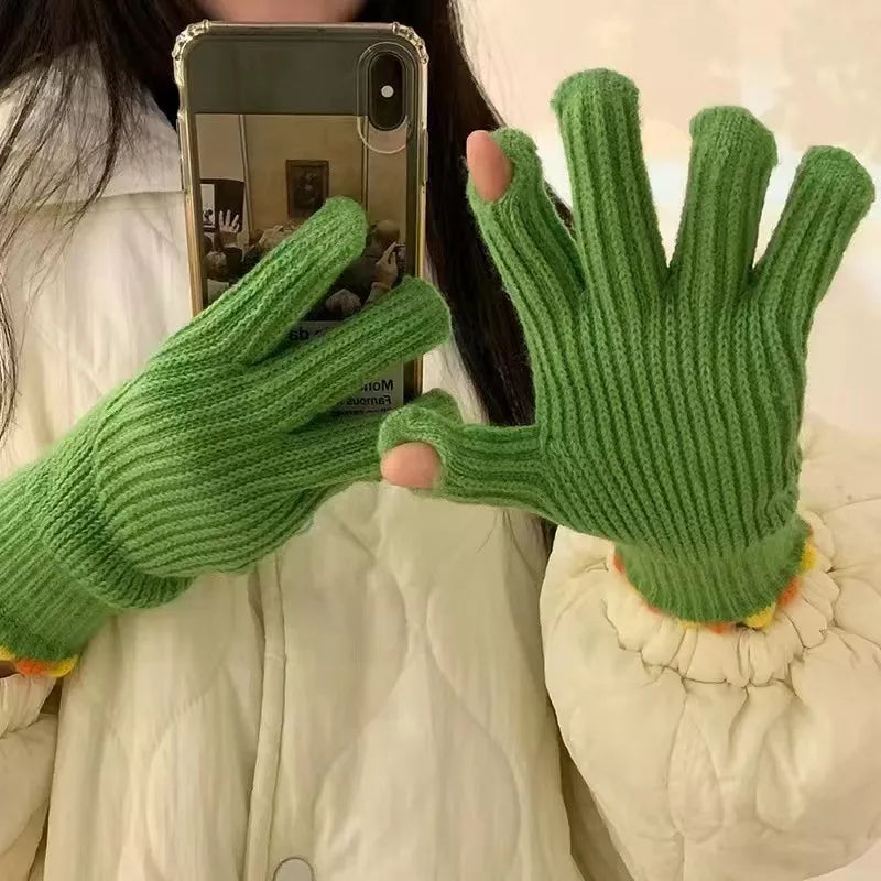 Fingerless Knitted Gloves