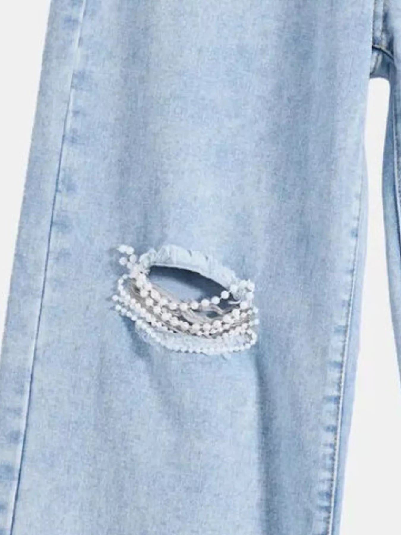 Distressed Wide Leg Jeans