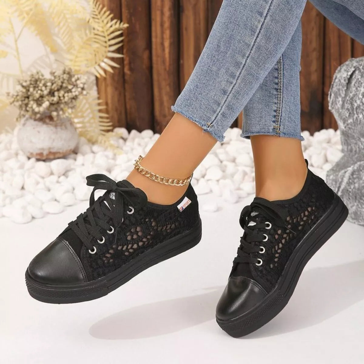 Hollow Out Platform Sneakers