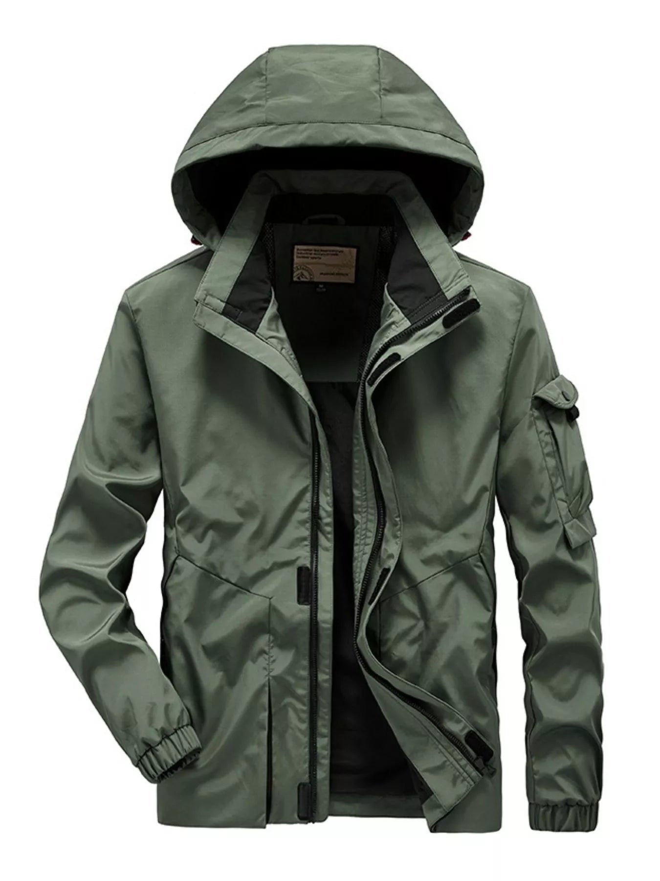 Men's Plus Size Hooded Windproof Outdoor Jacket