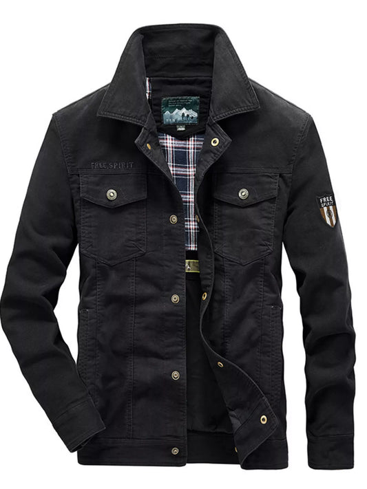 Men's Plus Size Casual Snap Down Jacket