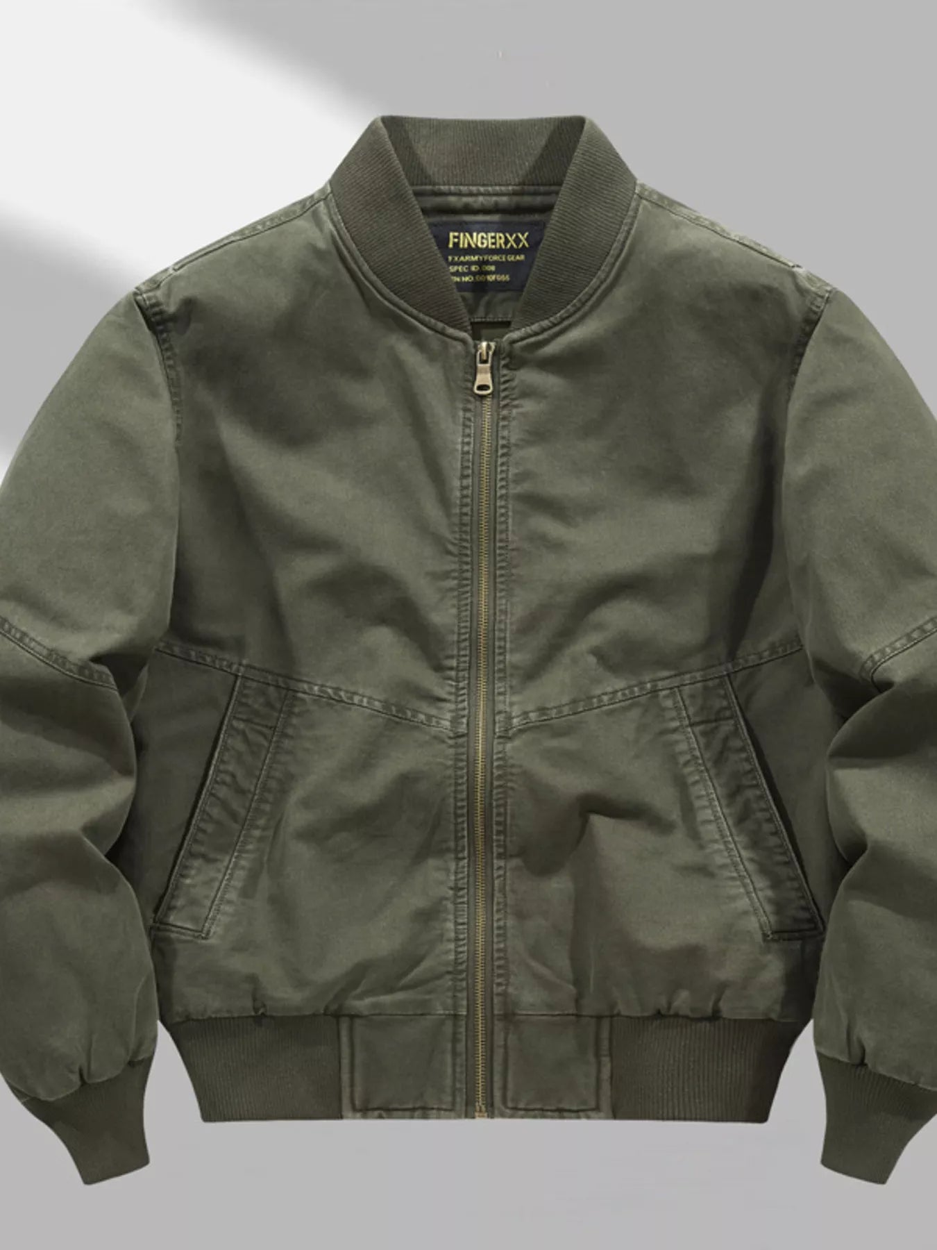 Men's Plus Size Zip Up Bomber Jacket
