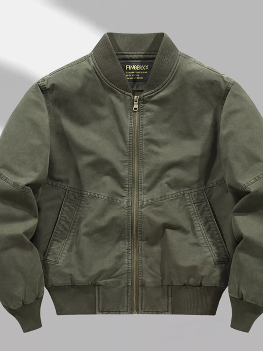 Men's Plus Size Zip Up Bomber Jacket
