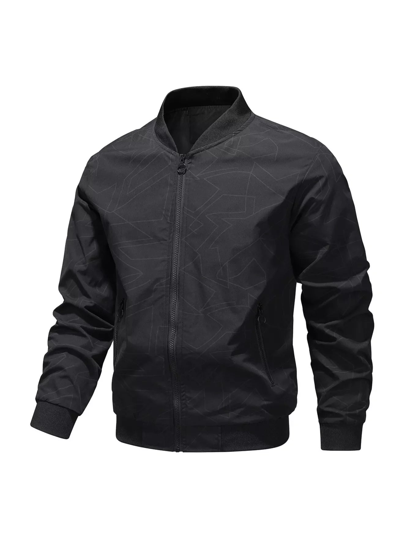 Men's Plus Size Zip Up Long Sleeve Jacket
