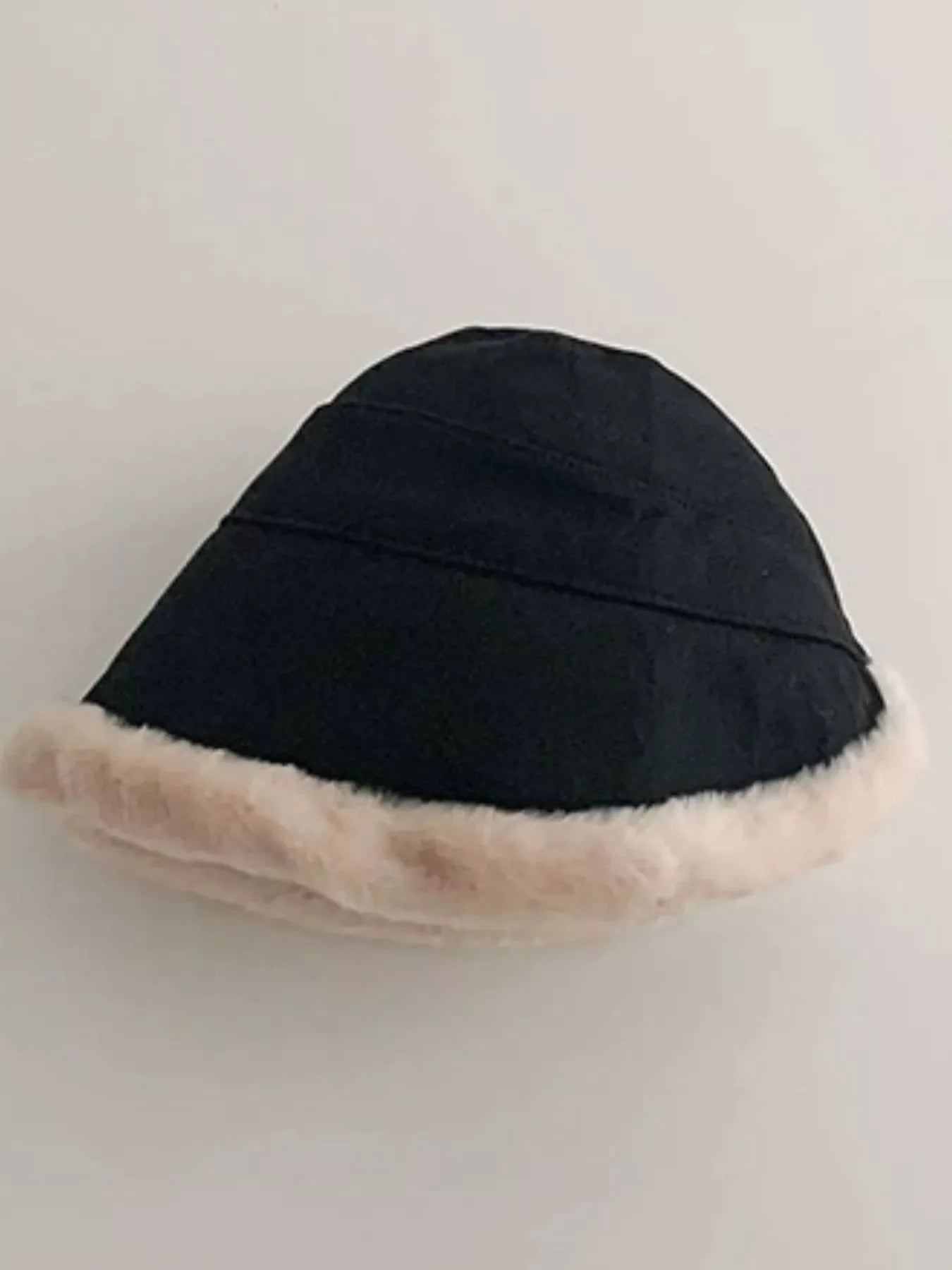 Children's Warm Plush Trim Bucket Hat