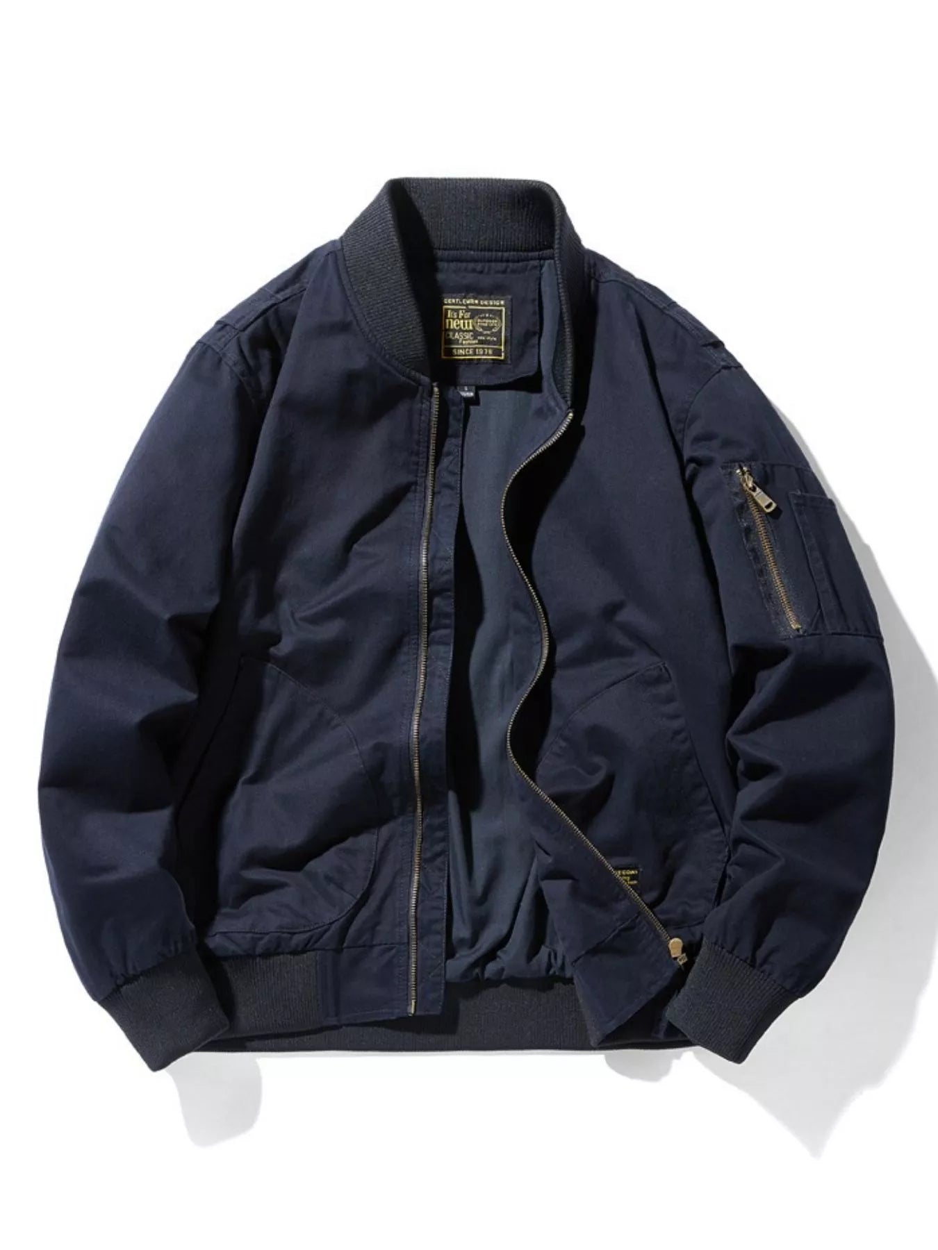Men's Plus Size Zip Up Bomber Jacket