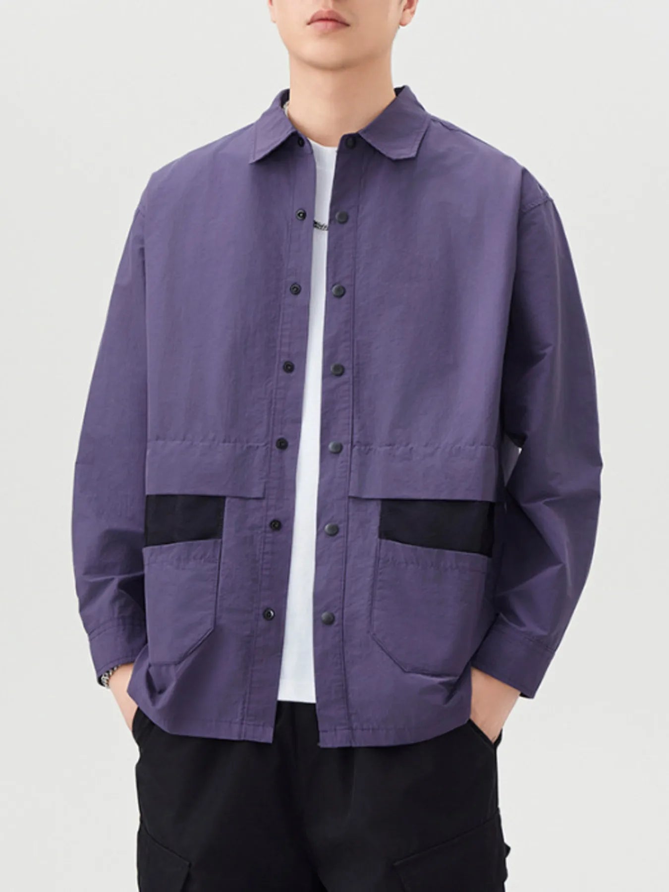 Men's Plus Size Casual Button Up Shirt