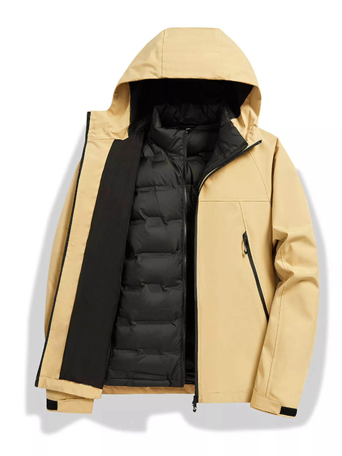 Men's Full Size Zip Up Outdoor Jacket Plus Size