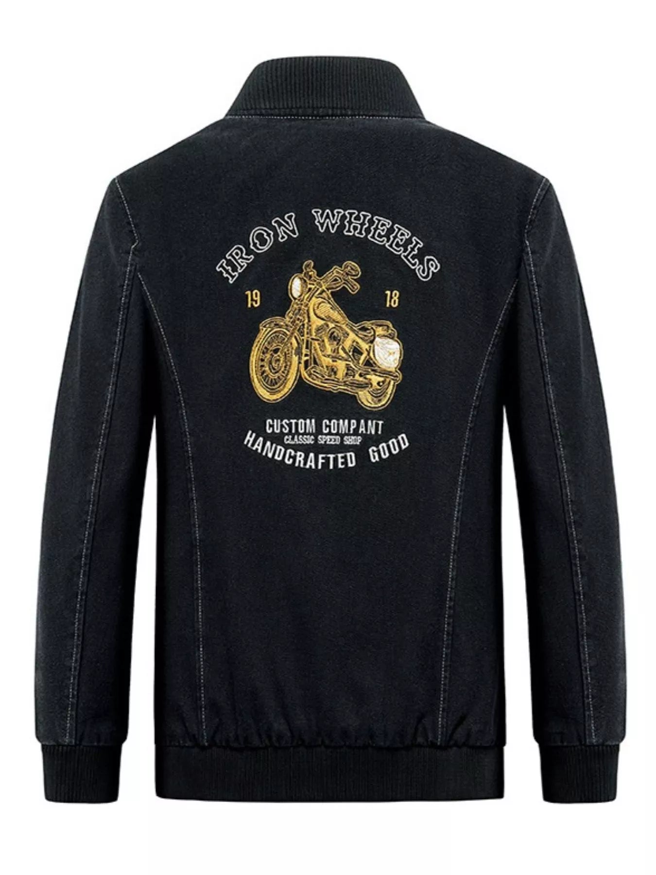 Men's Plus Size Zip Up Long Sleeve Jacket