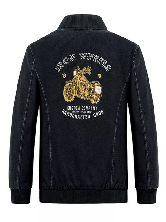 Men's Plus Size Zip Up Long Sleeve Jacket