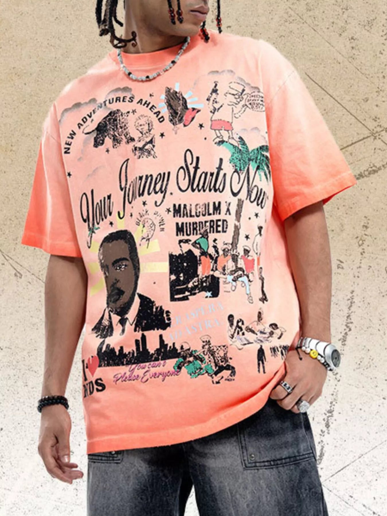 Men's Graphic Round Neck T-Shirt