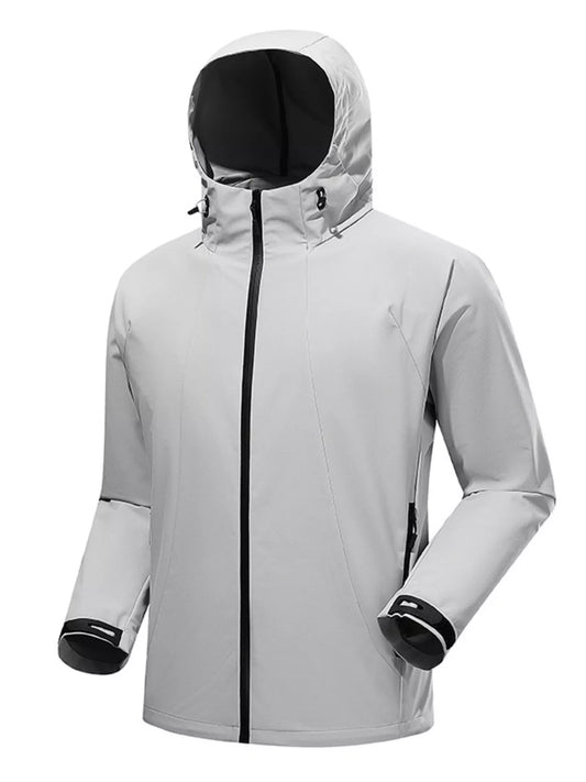 Men's Full Size Lightweight Hooded Windproof Outdoor Jacket Plus Size