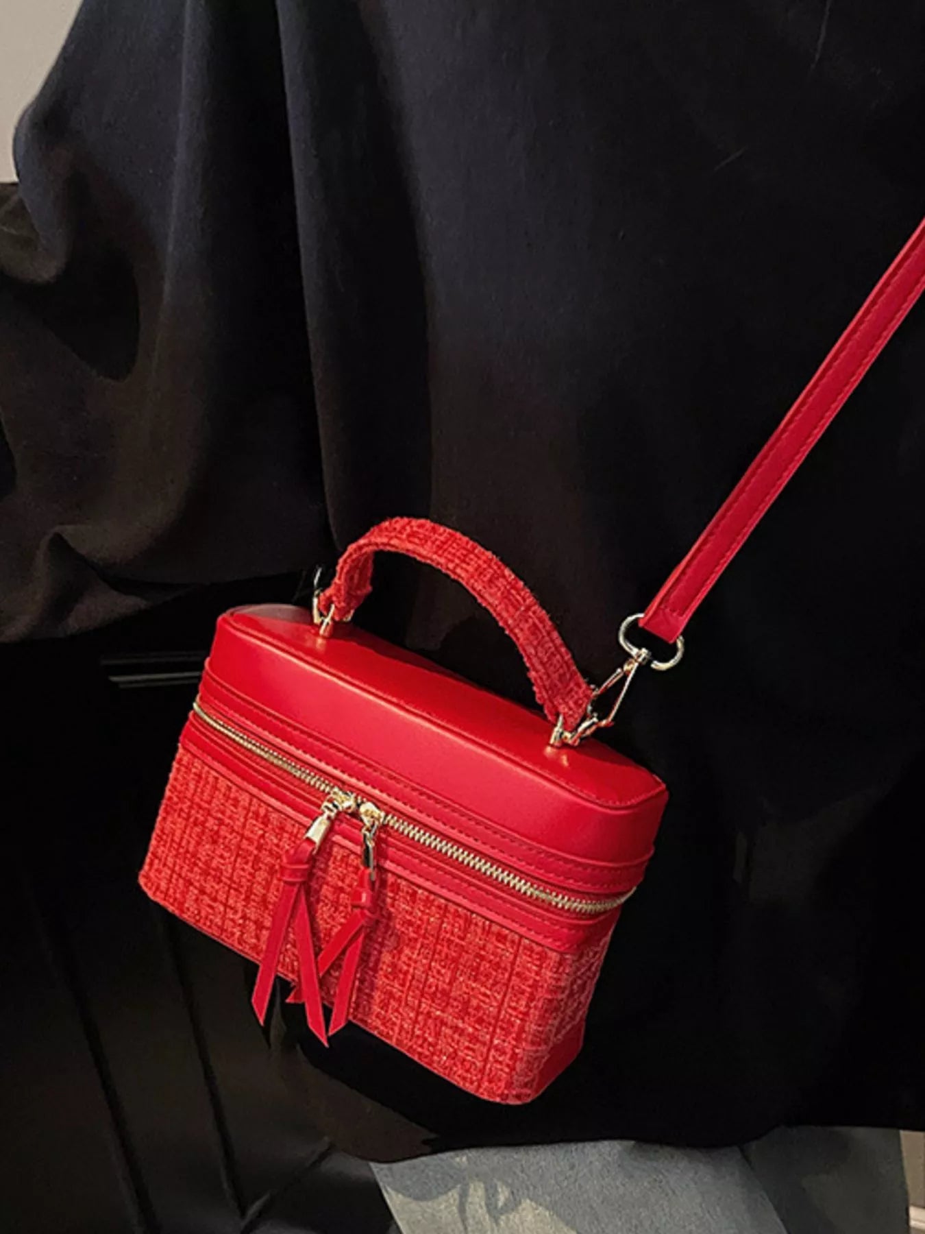 Boxy Top Handle Crossbody Bag