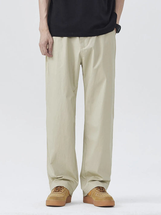 Men's Full Size Casual Loose Fit Wide Leg Pants Plus Size