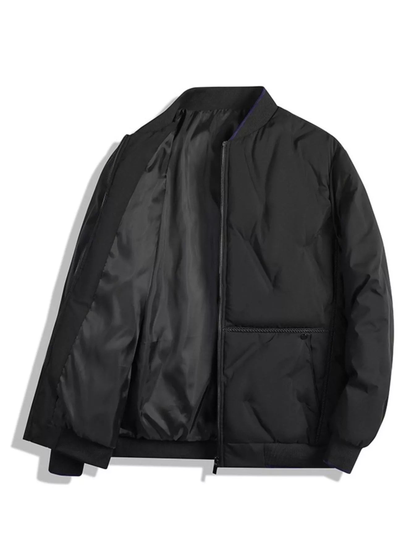 Men's Plus Size Zip Up Long Sleeve Jacket