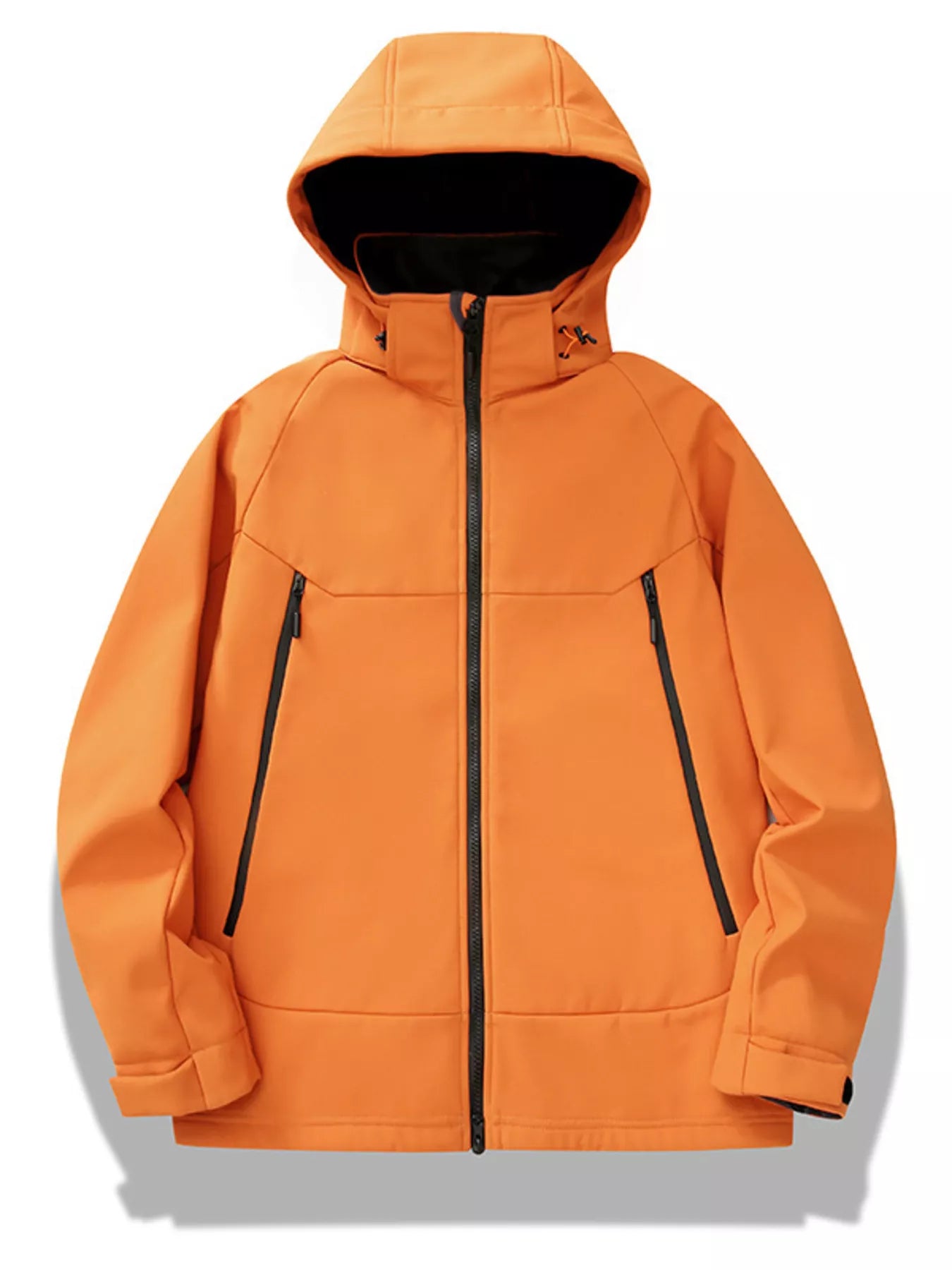 Men's Plus Size Hooded Zip Up Windproof Jacket