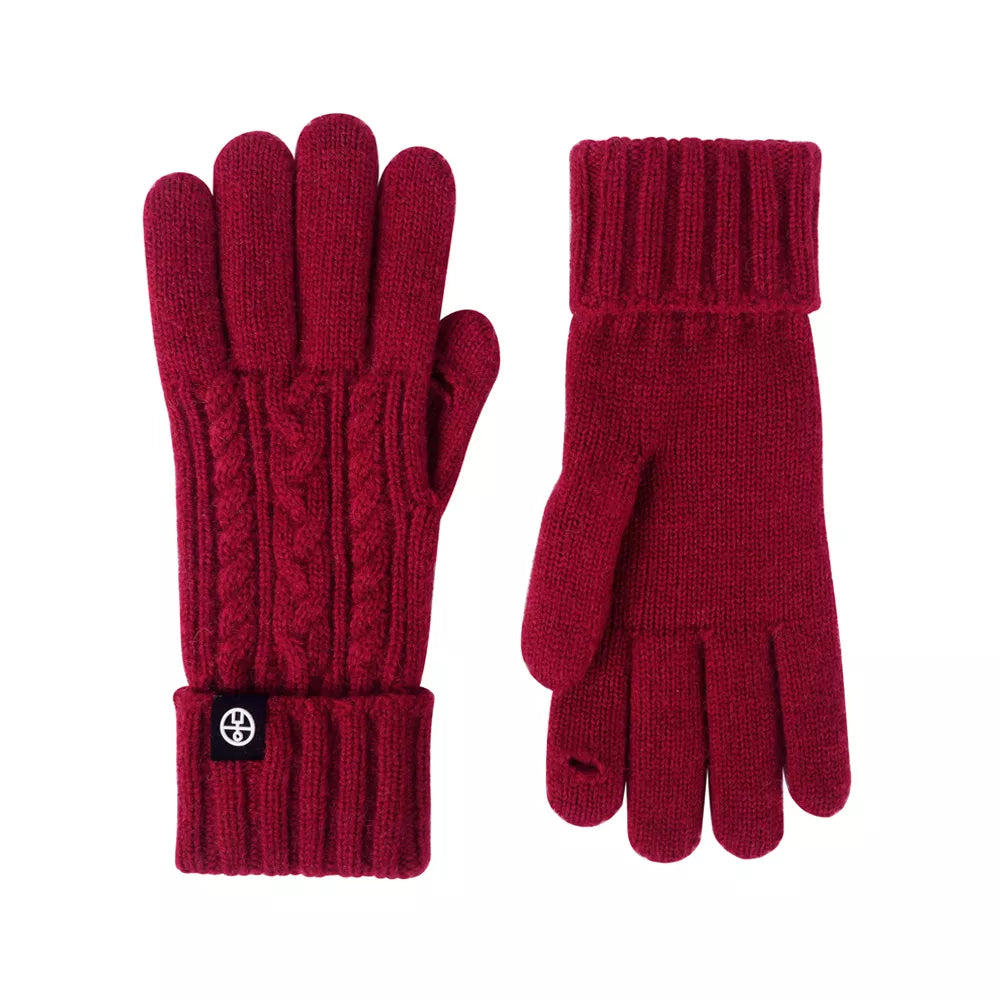 Cable Knit Touchscreen Gloves