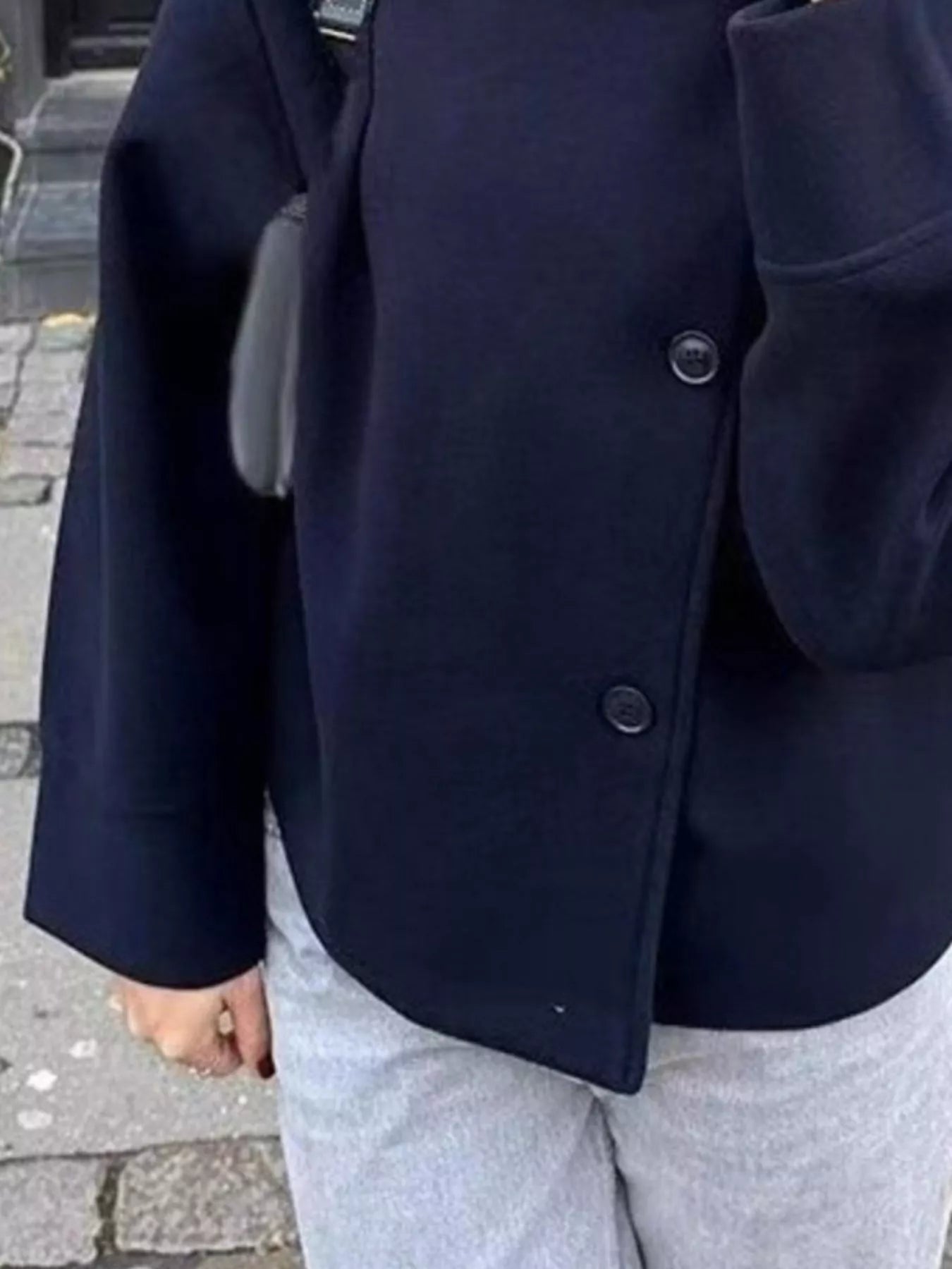 Wool Blend Long Sleeve Outerwear