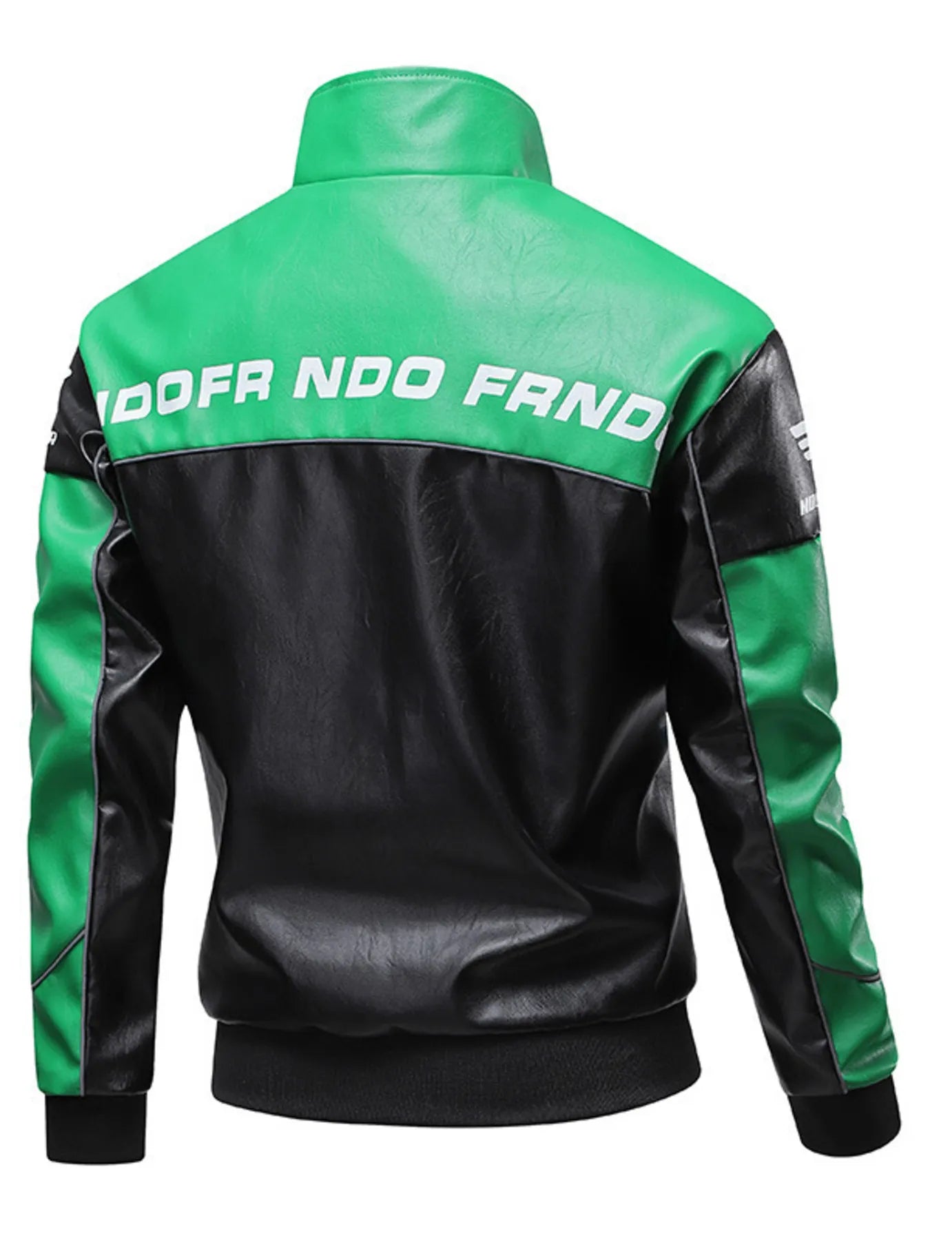Men's Plus Size Zip Up Leather Jacket