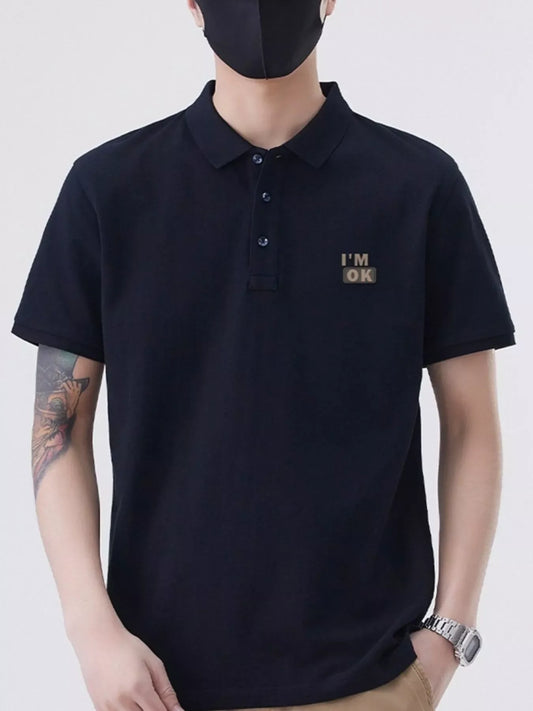 Men's Plus Size Casual Short Sleeve Polo Shirt