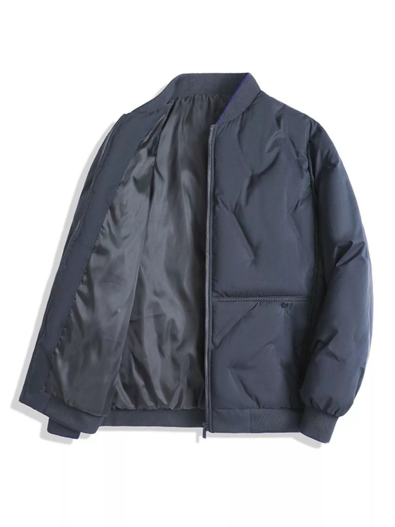 Men's Plus Size Zip Up Long Sleeve Jacket
