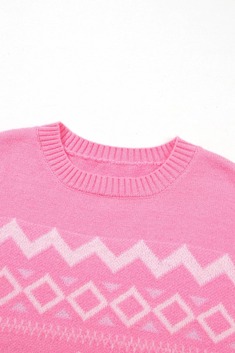 Geometric Patterned Long Sleeve Sweater