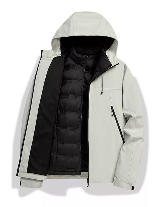 Men's Full Size Zip Up Outdoor Jacket Plus Size