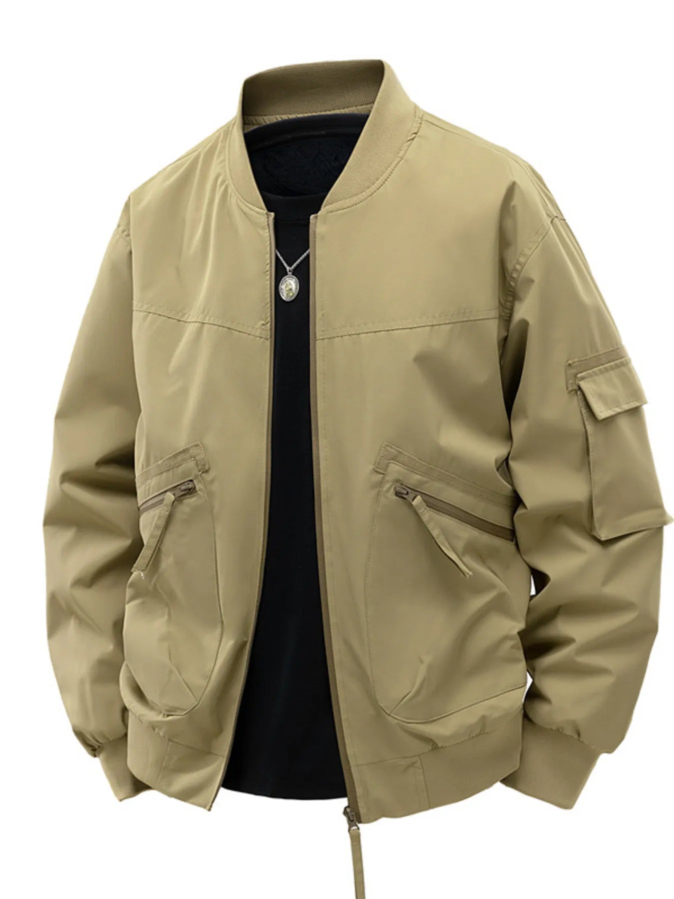 Men's Full Size Casual Lightweight Zip Up Jacket Plus Size