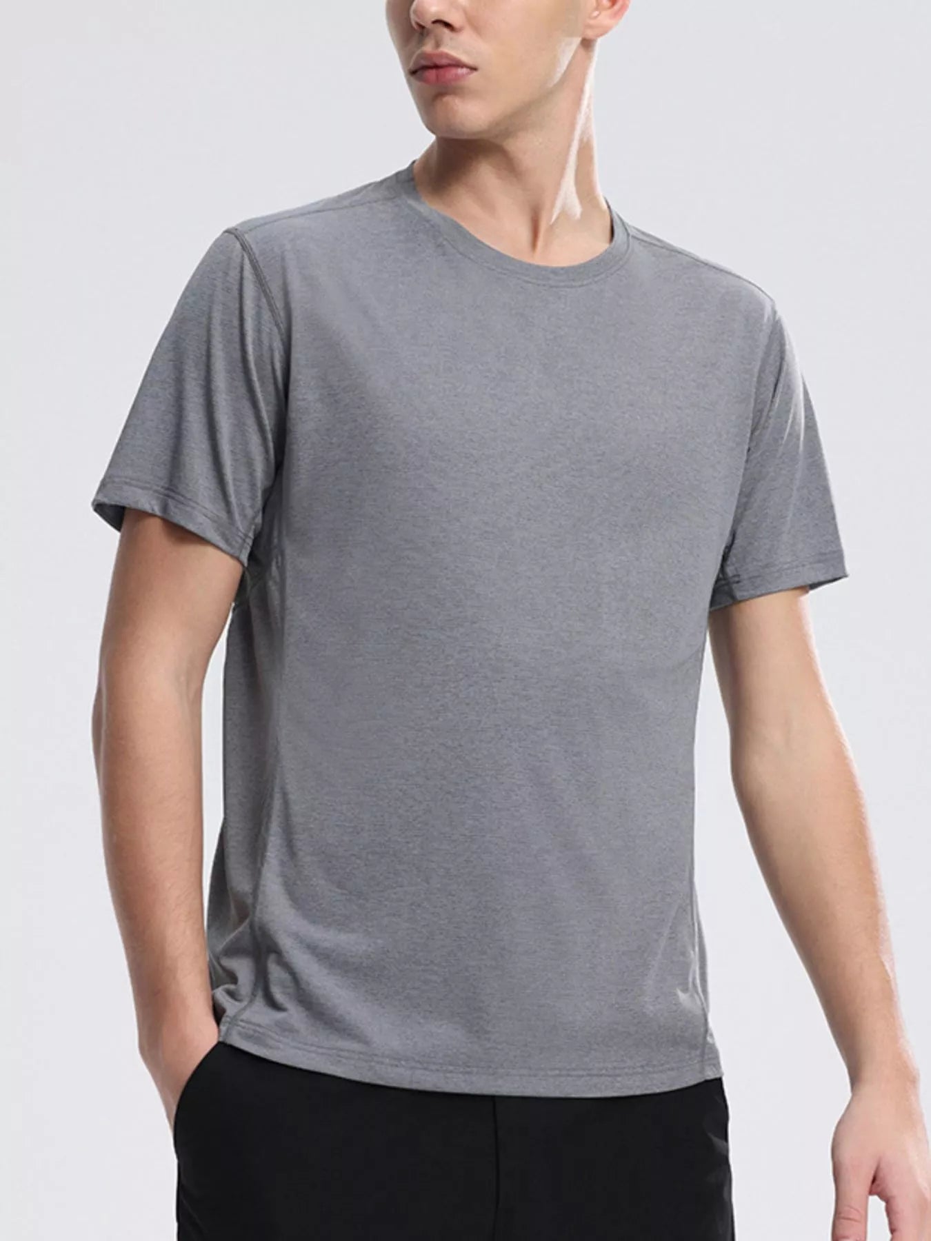 Men's Plus Size Round Neck Quick-Dry T-Shirt