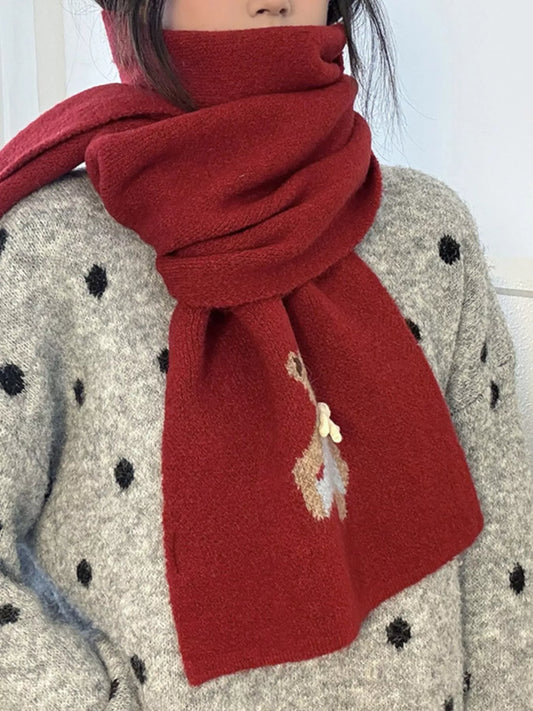 Bear Knitted Scarf