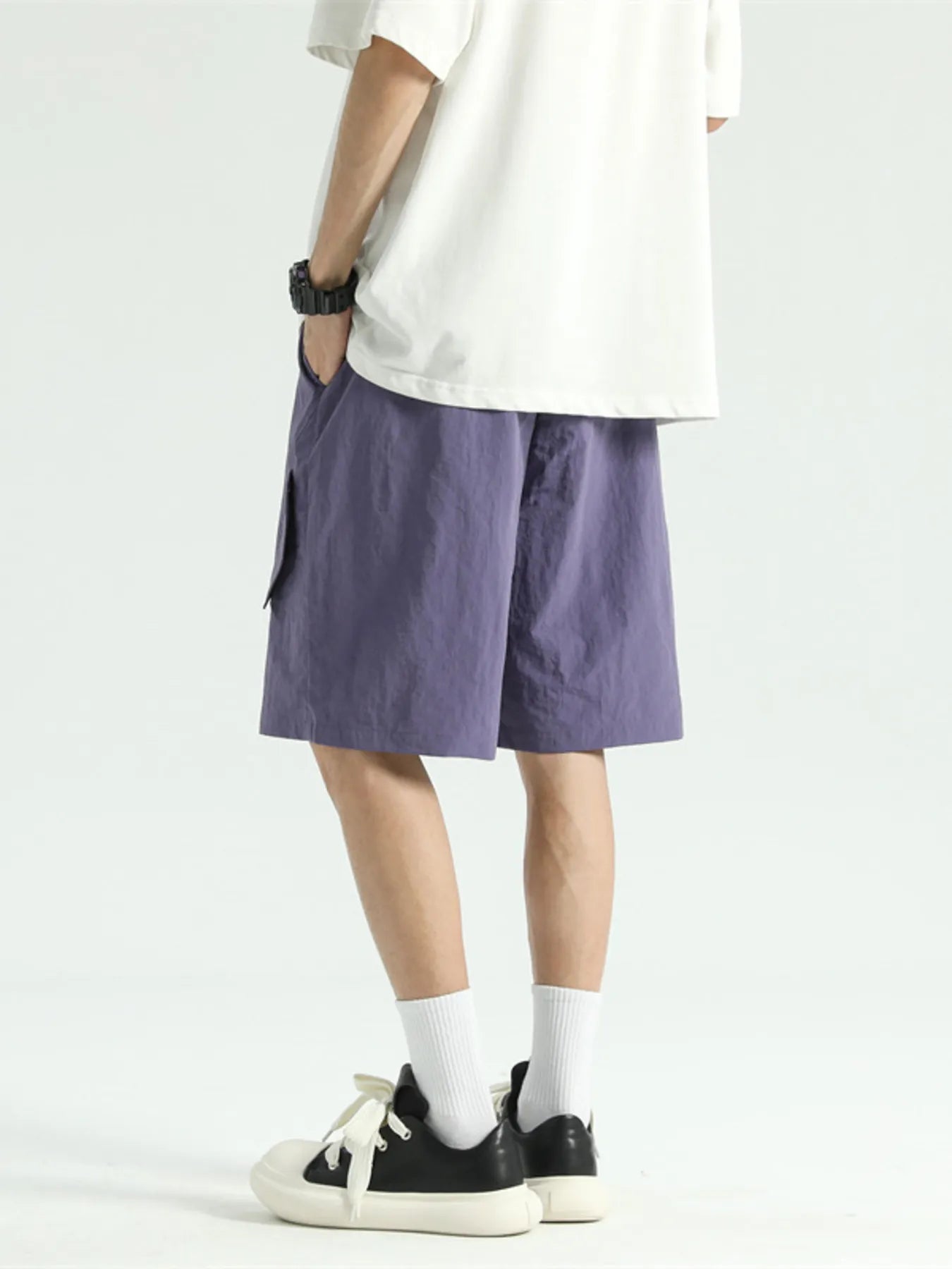 Men's Full Size Casual Loose-Fit Cargo Shorts Plus Size