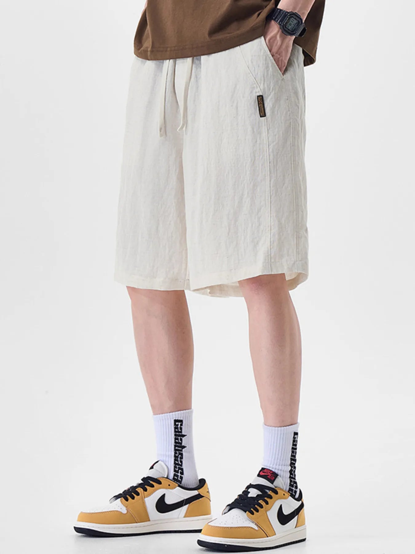 Men's Plus Size Casual Lightweight Drawstring Shorts