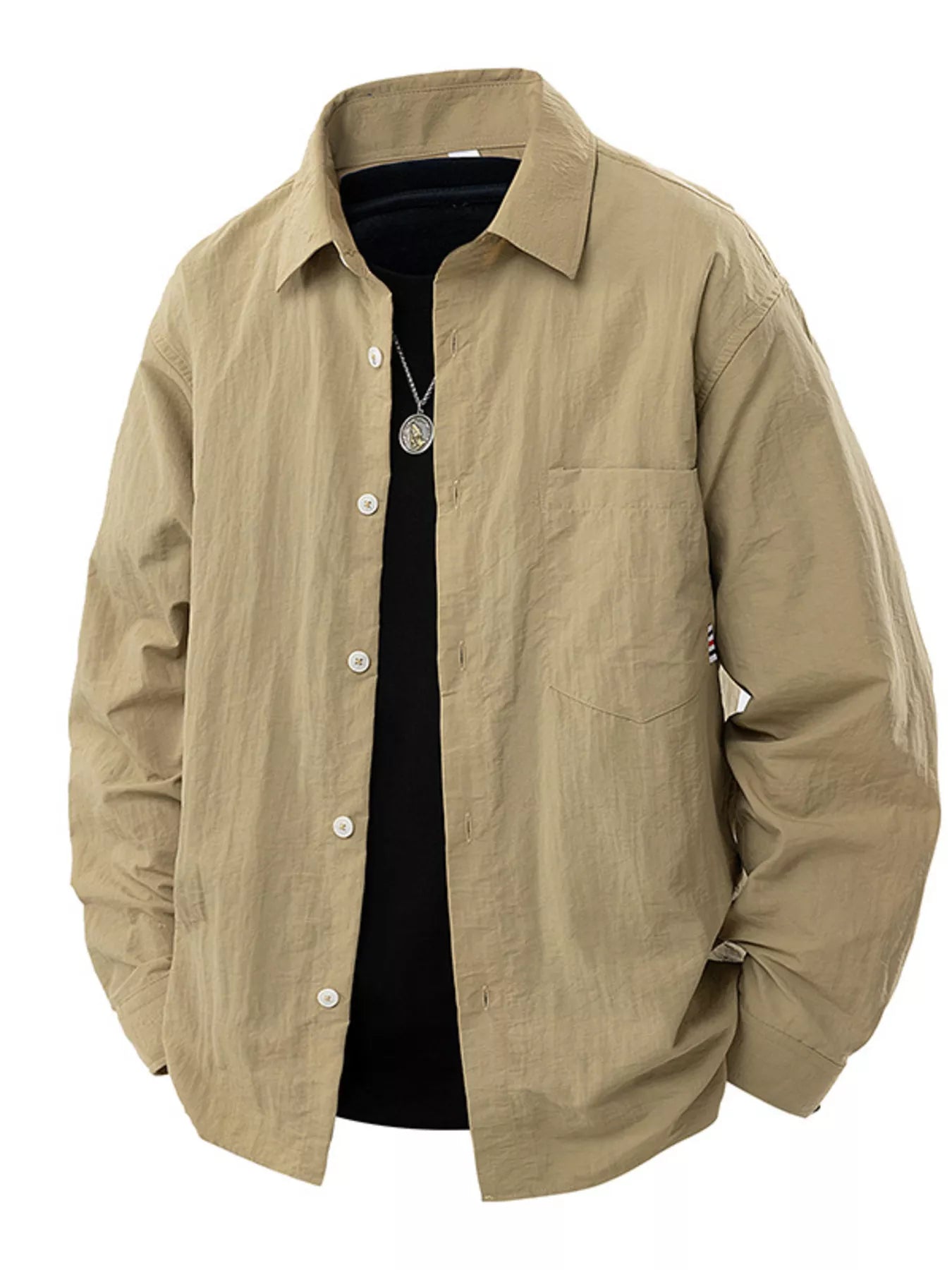 Men's Plus Size Lightweight Button-Down Shirt