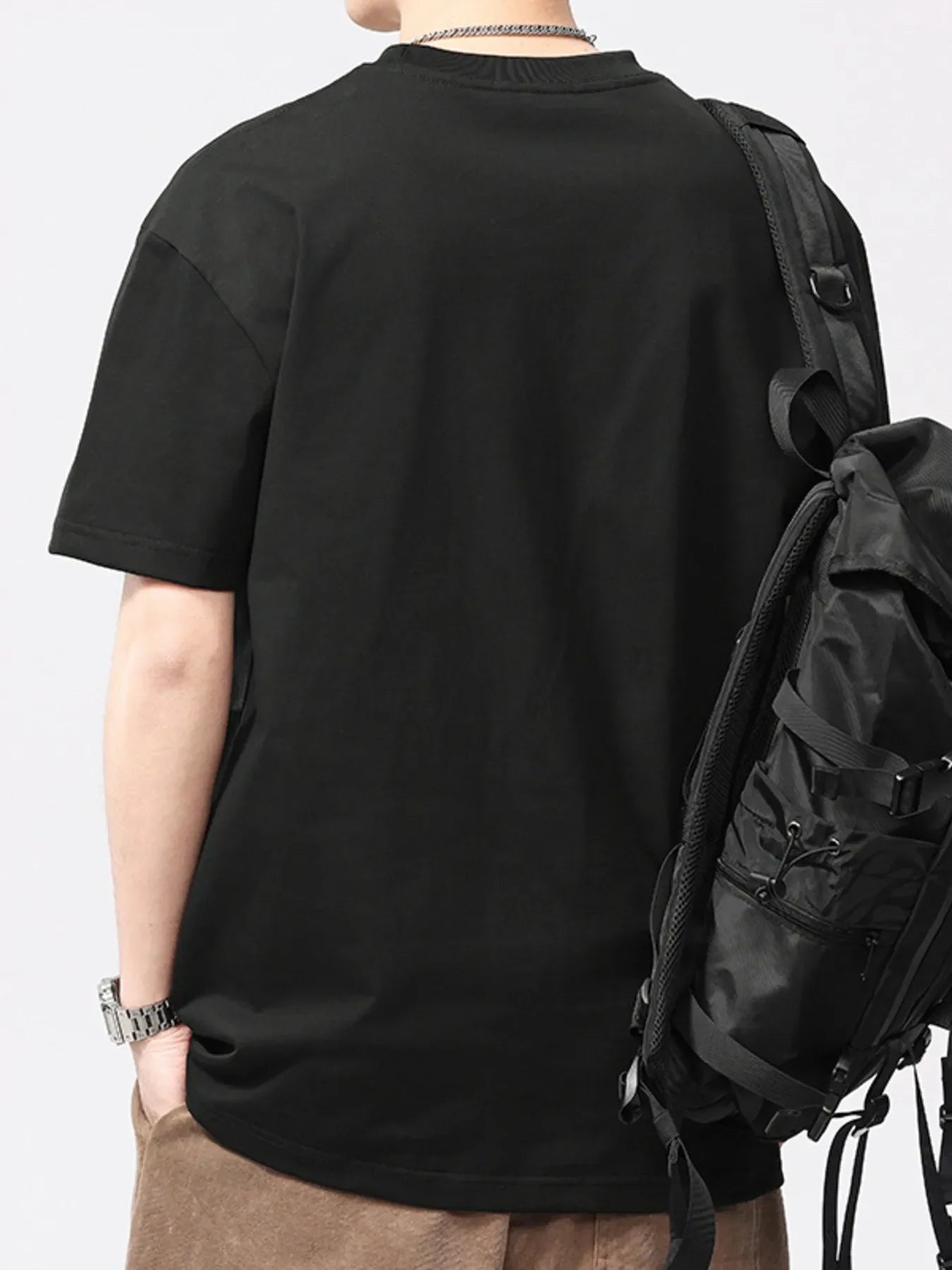 Men's Plus Size Color Block Casual T-Shirt