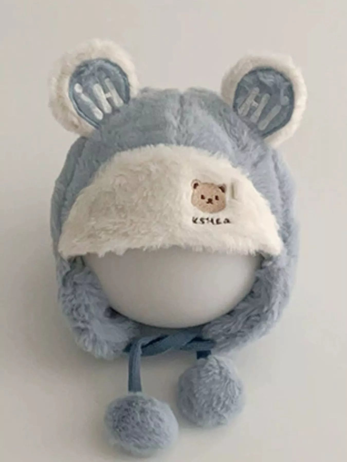 Children's Bear Ear Fluffy Hat