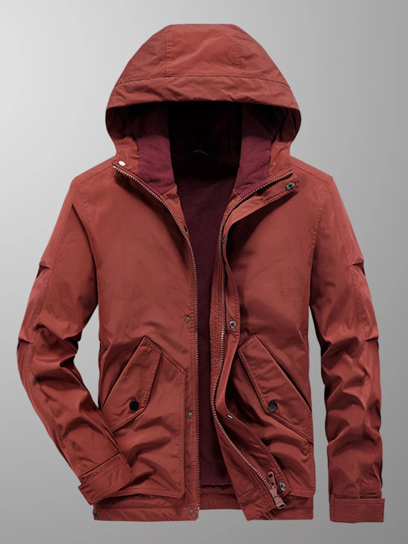 Men's Plus Size Casual Hooded Lightweight Jacket