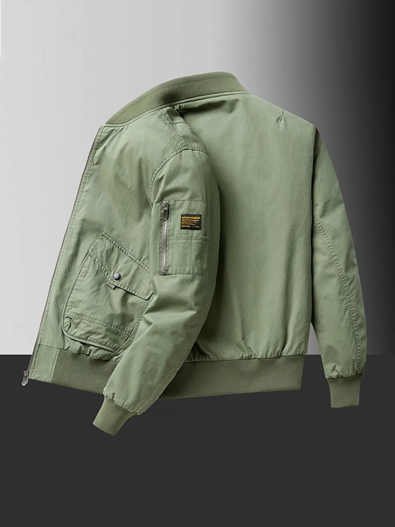 Men's Plus Size Zip Up Bomber Jacket