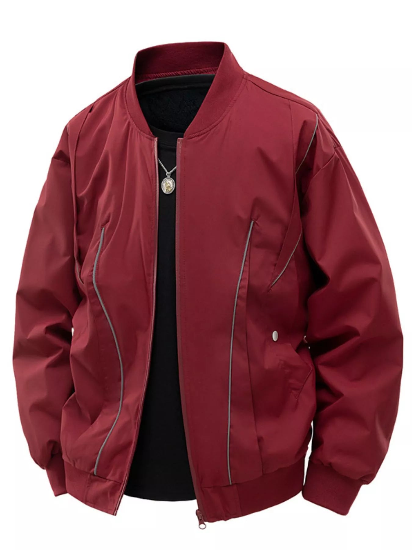 Men's Full Size Casual Lightweight Zip Up Bomber Jacket Plus Size
