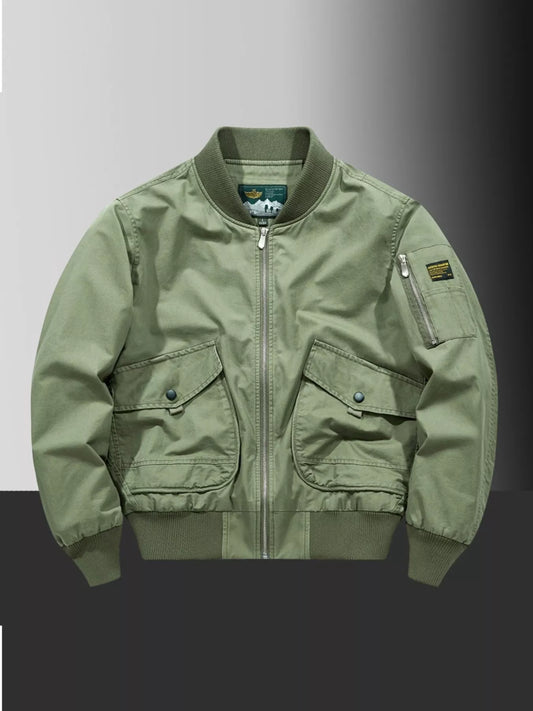 Men's Plus Size Zip Up Bomber Jacket