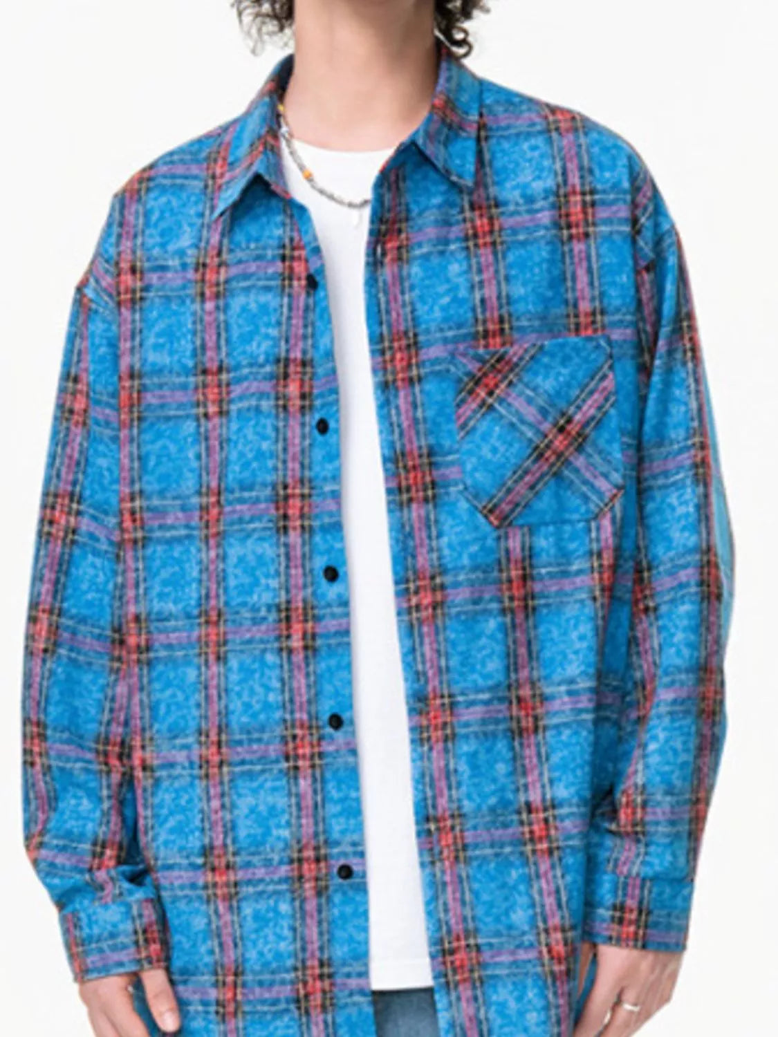 Men's Plus Size Plaid Button Up Shirt