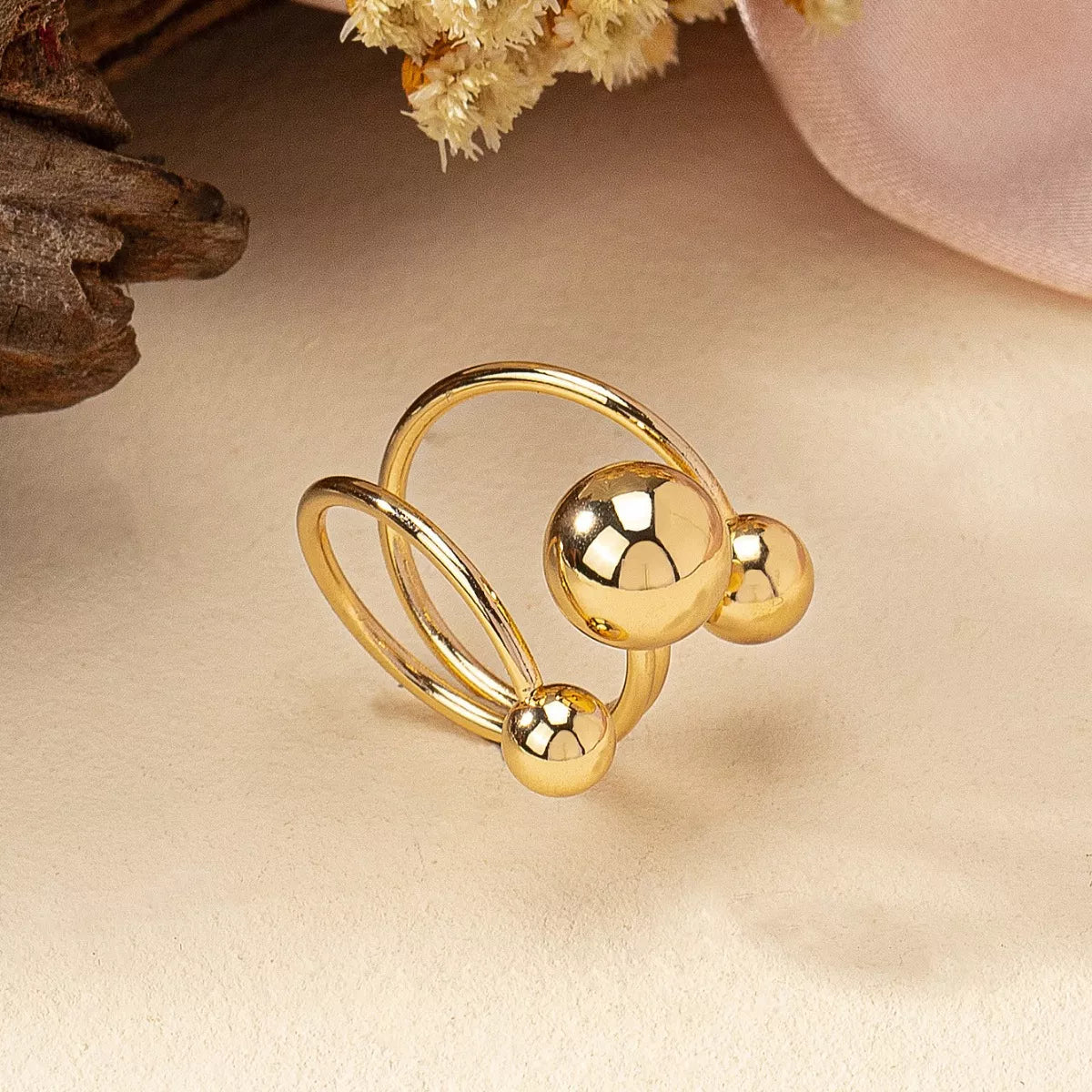 Multi Layered Ball Ring