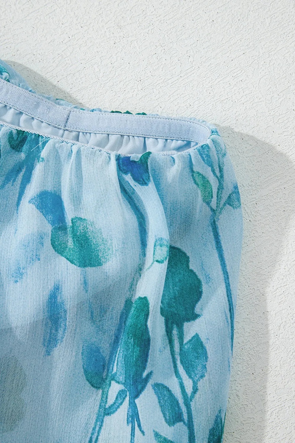 Floral Print Ruffled Side Slit Tube Top Maxi Dress